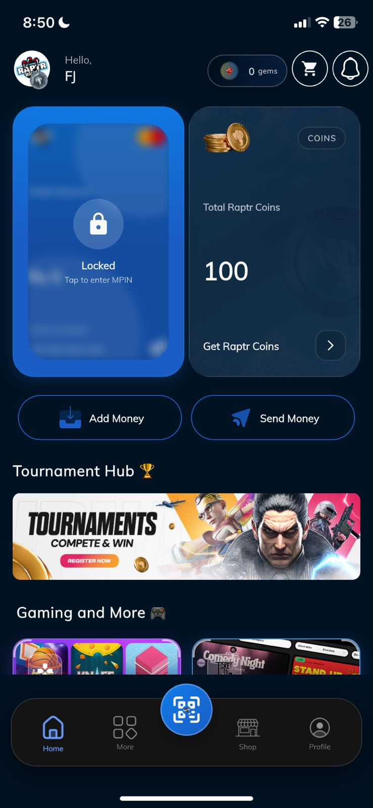 Raptr Wallet app preview